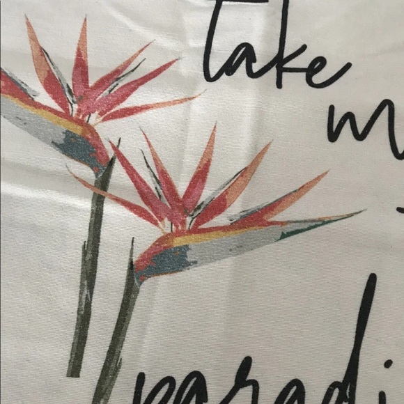 Indigo Chapters Throw Pillow Cover Cotton Floral White Paradise 16.5x18 Inches - Picture 7 of 9